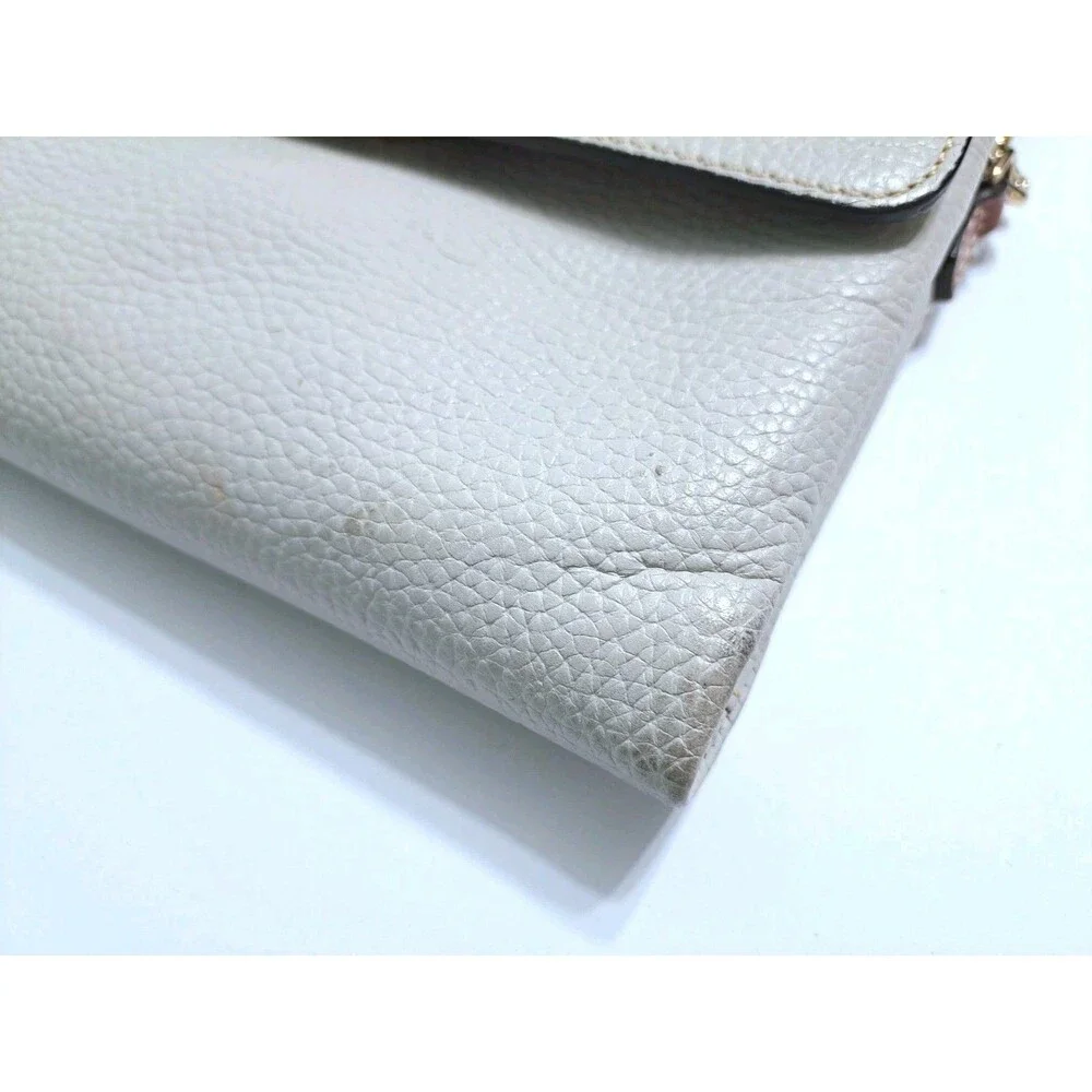 Dooney Bourke Pebble Leather Crossbody Bag Taupe Red Interior Pocket Card Holder - Picture 3 of 10